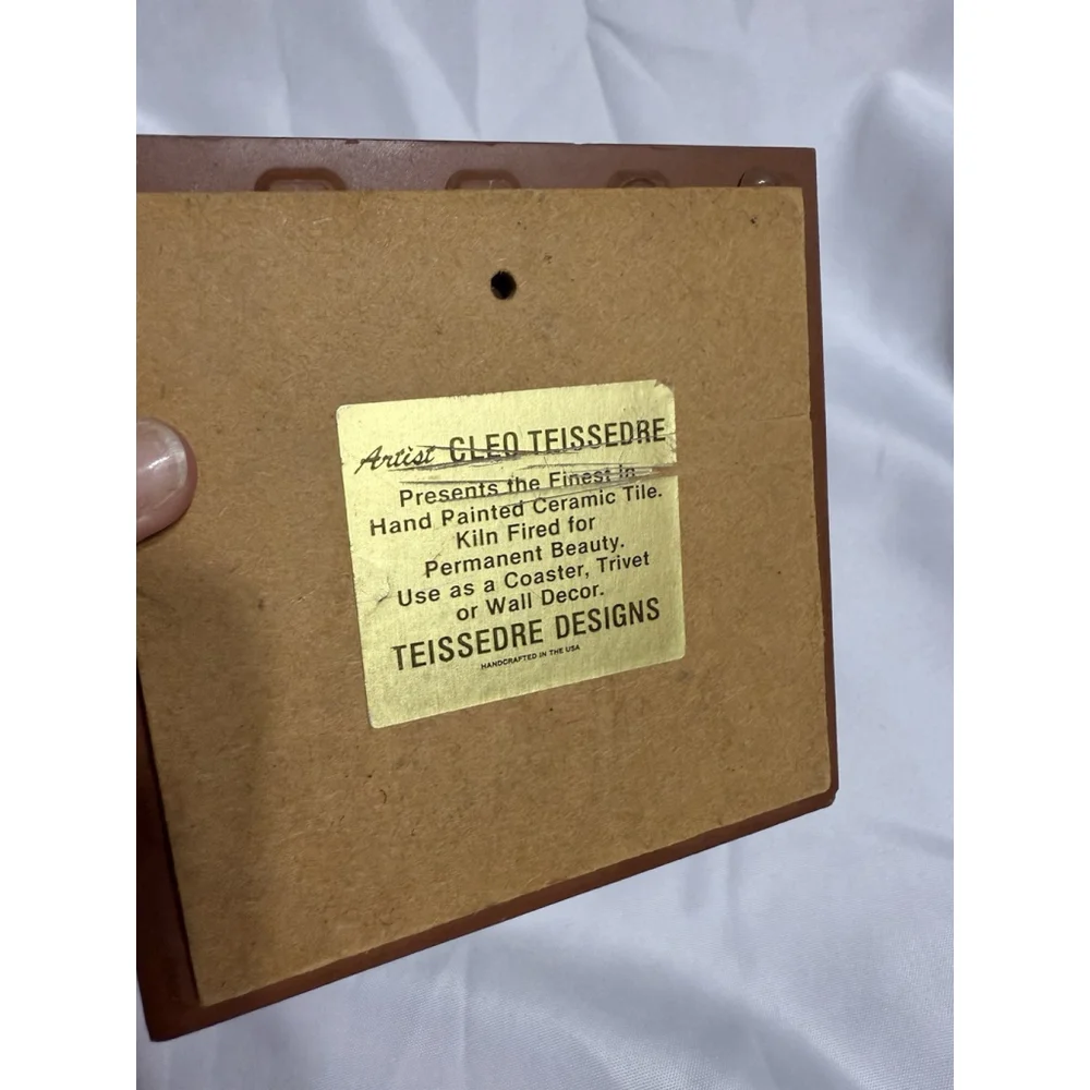 Cleo Teissedre Design American Indian Heritage Ceramic Tile Coaster Trivet Wall
